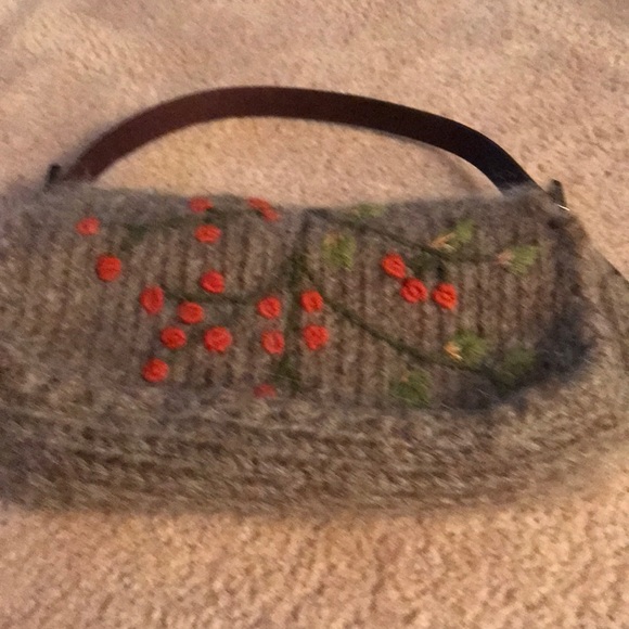 FENDI wool ZUCCA embroidered Baguette - Picture 4 of 8